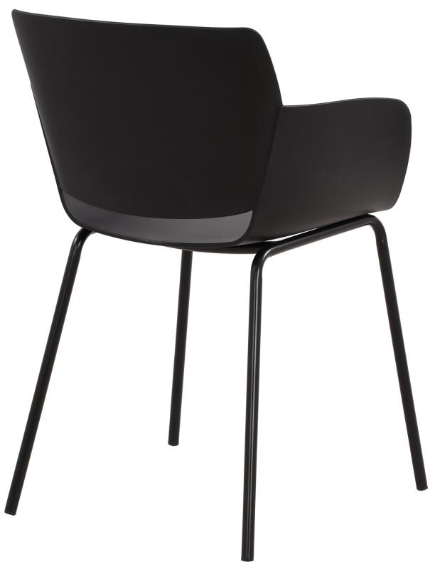 Black Conference Chair with Armrests - Image 2