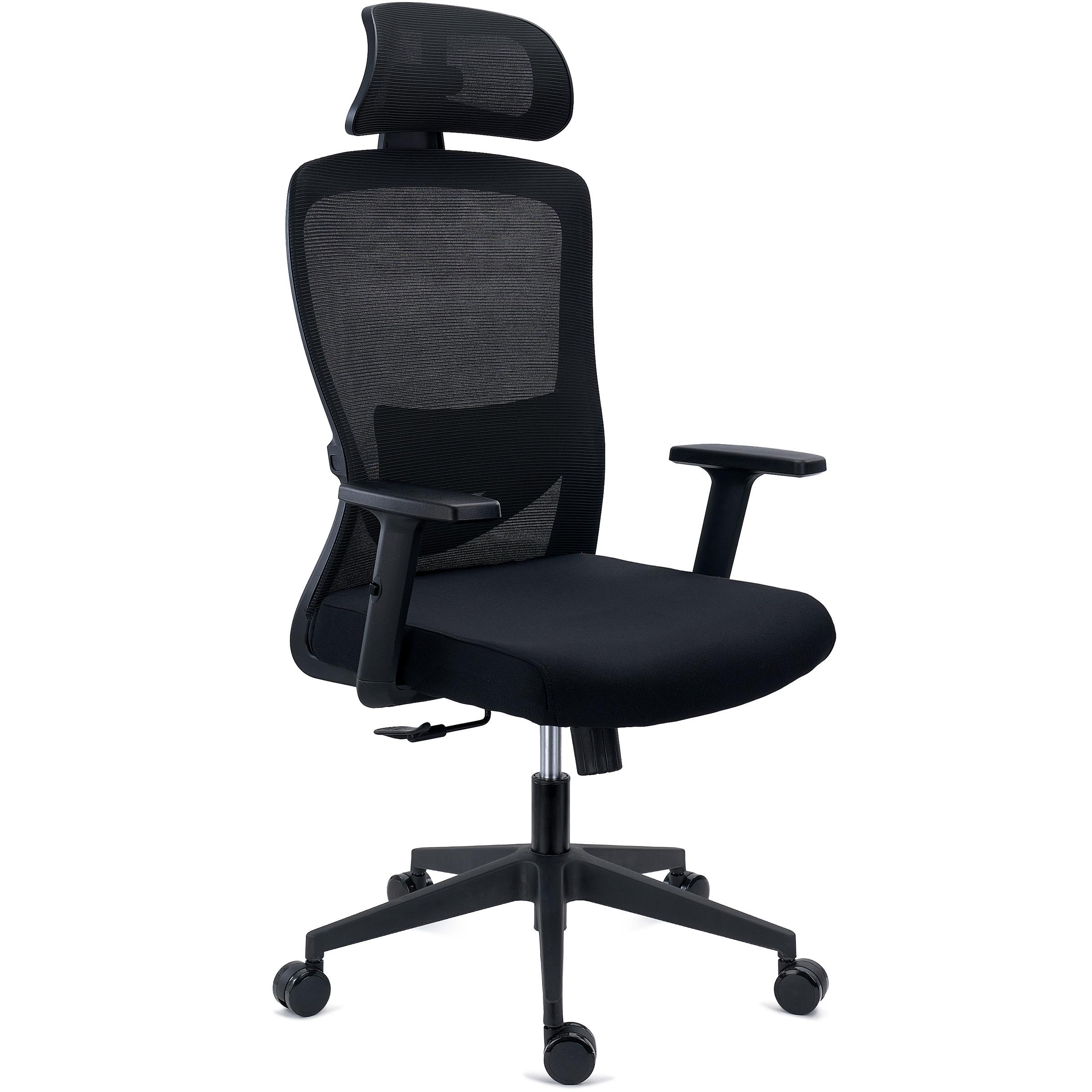 Black Mesh Headrest Office Chair
