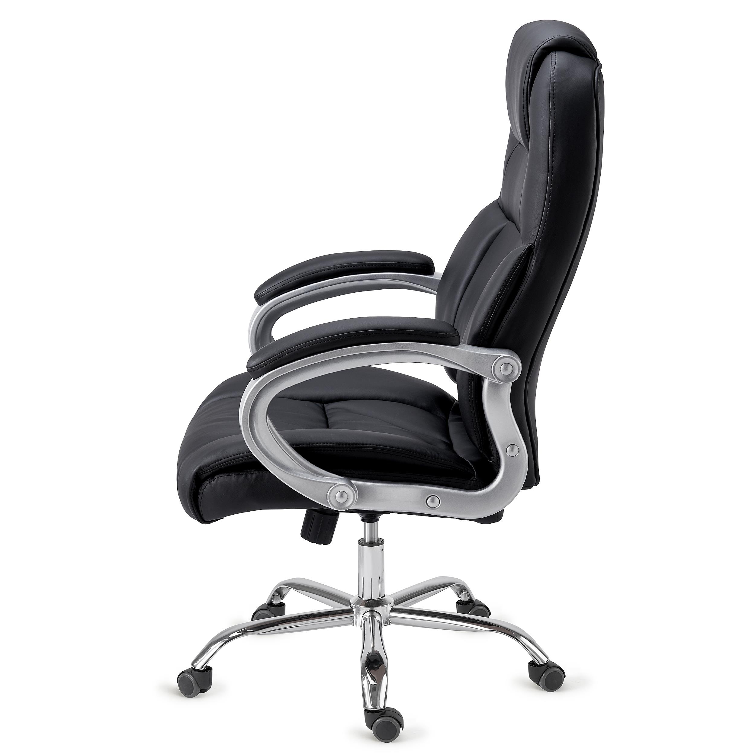 Black Padded High Back Office Chair - Image 4