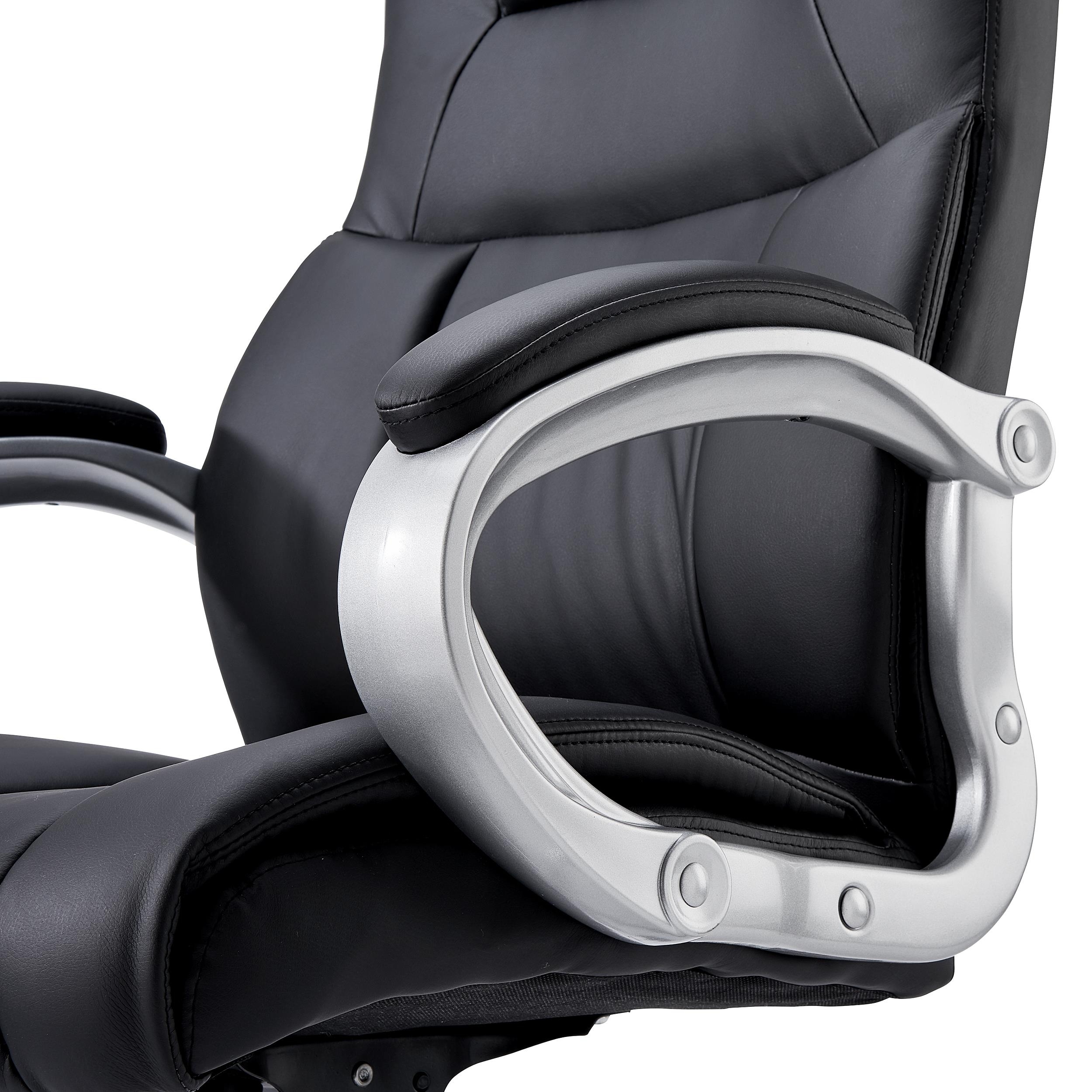 Black Padded High Back Office Chair - Image 2