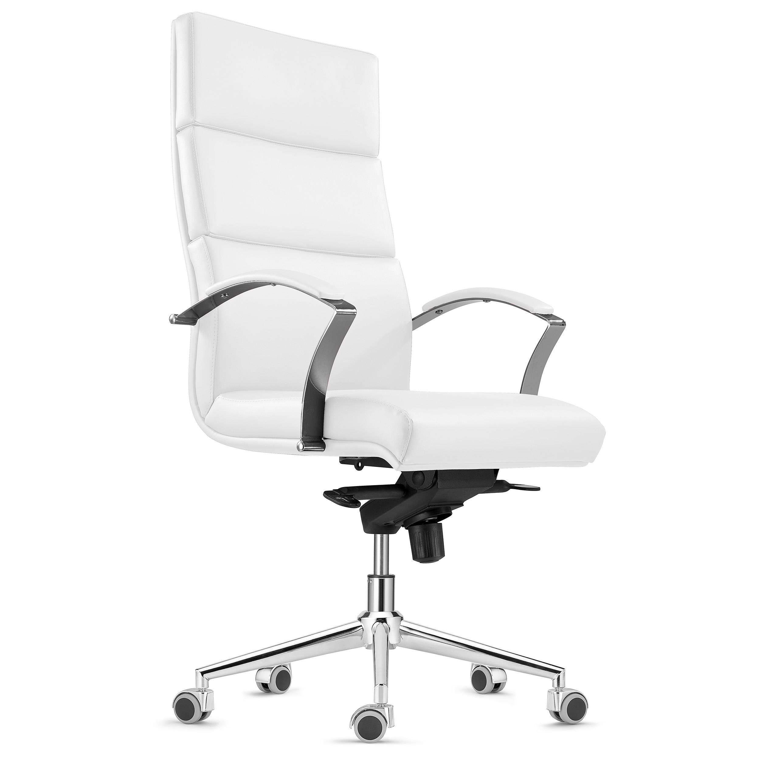 White High Back Swivel Office Chair