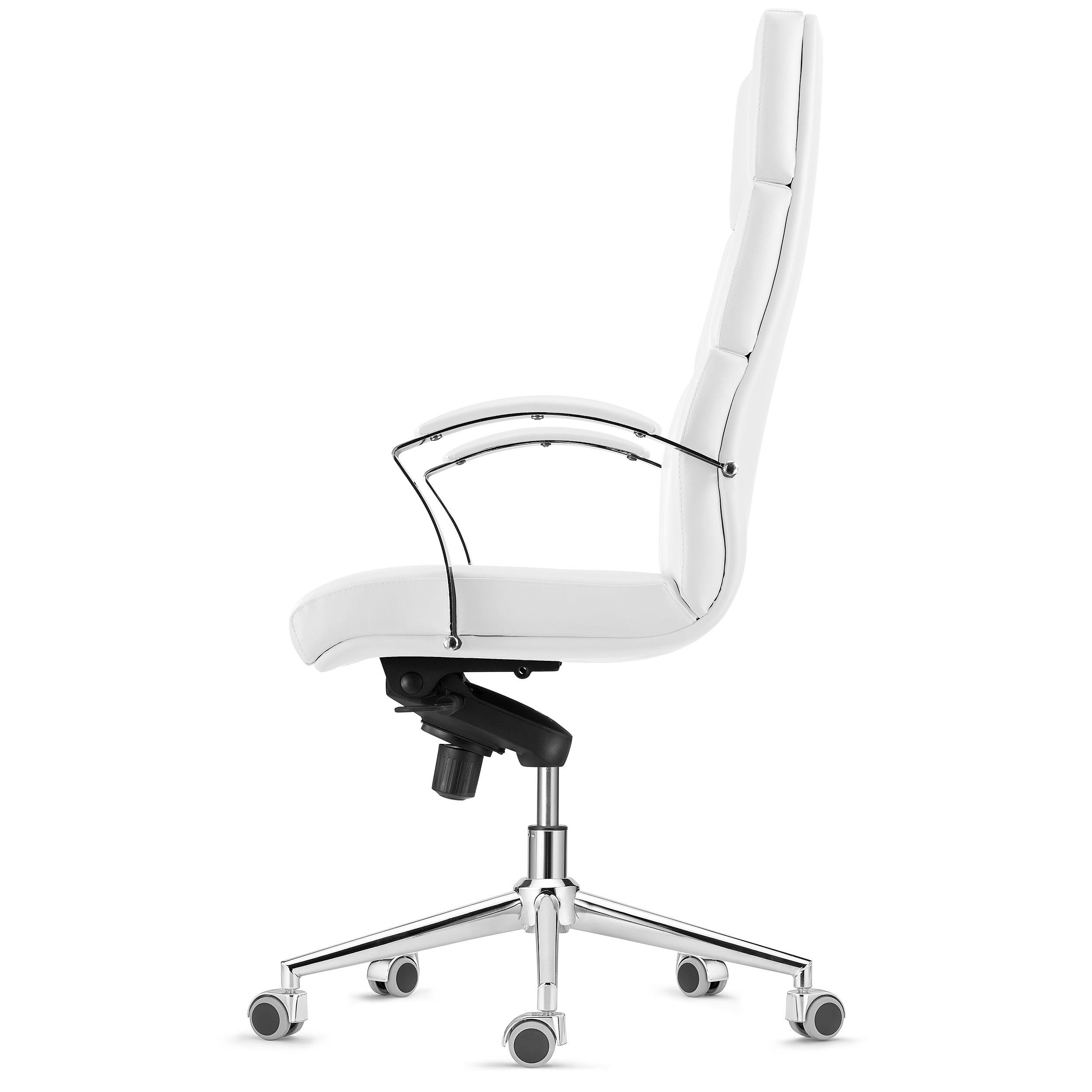 White High Back Swivel Office Chair - Image 2