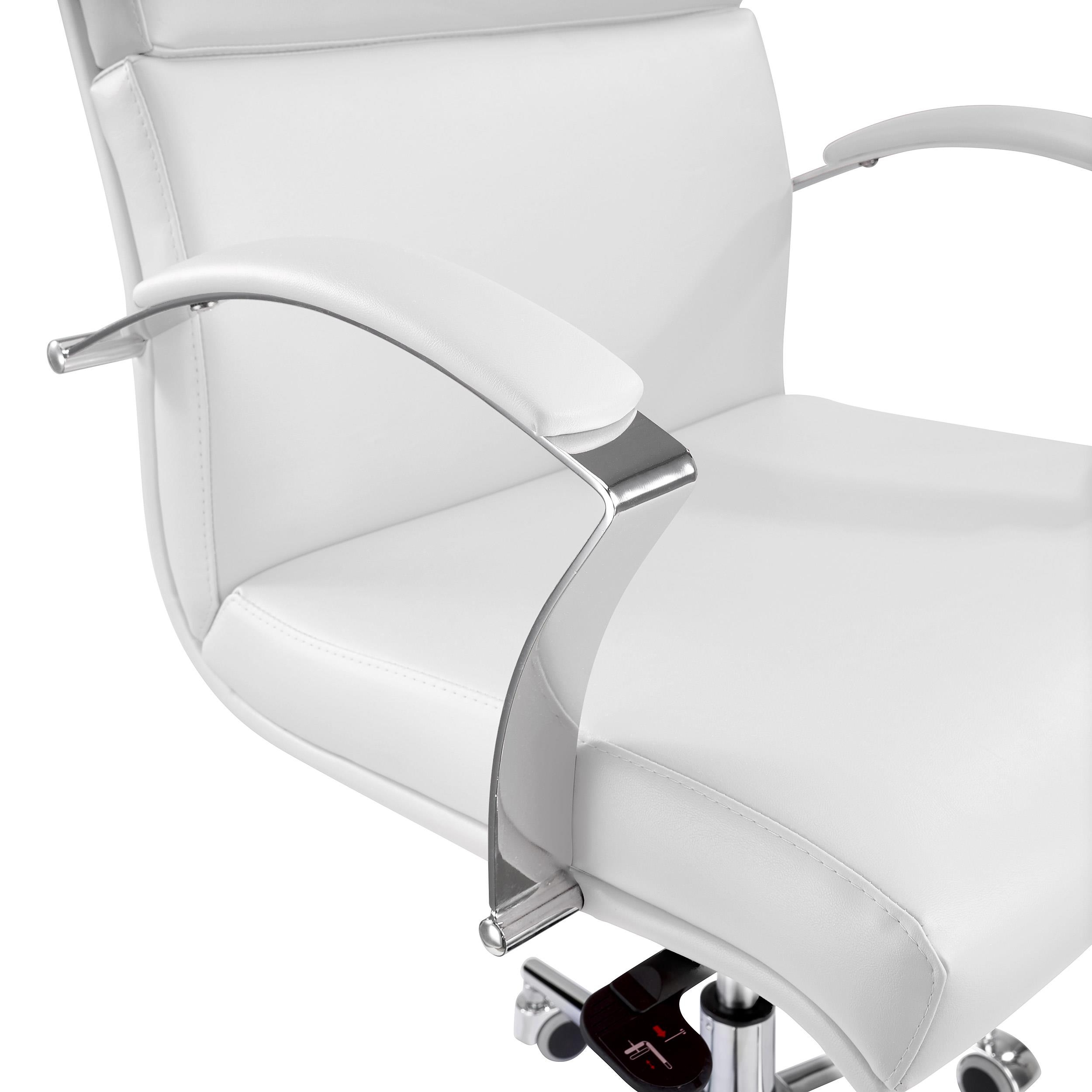 White High Back Swivel Office Chair - Image 4